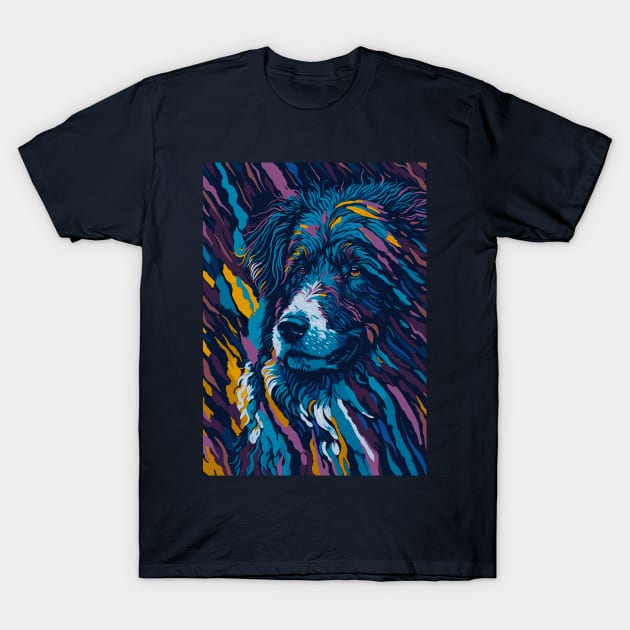 Abstract Bergamasco Sheepdog T-Shirt by BAJAJU